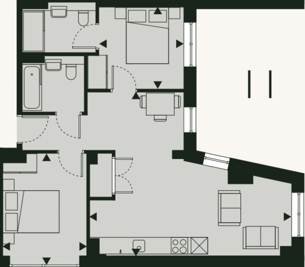 Floorplan for B107 Trafford Gardens, 4 Botanical Avenue, Stretford, Manchester, M16 0NY, UK